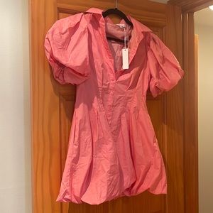 Olivaceous pink mini dress